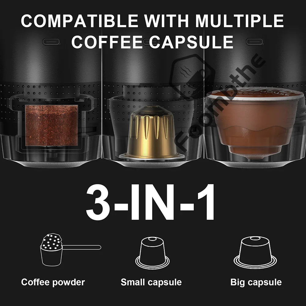 Portable Espresso Coffee Maker 3-in-1