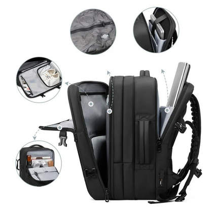 Premium Backpack – Expandable 55L with Vacuum Compression, USB Port, and Anti-Theft System