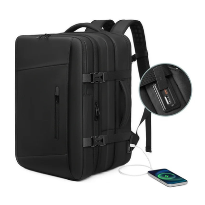 Premium Backpack – Expandable 55L with Vacuum Compression, USB Port, and Anti-Theft System