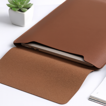 Premium Leather Laptop Sleeve 2-in-1 – Case + Mouse Pad